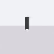 Plafonnier LED noir aluminium design moderne | GISELI