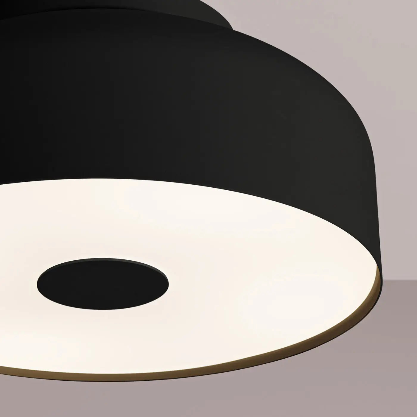 Plafonnier LED noir minimaliste acier | MARE