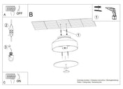 Plafonnier LED noir minimaliste acier | MARE