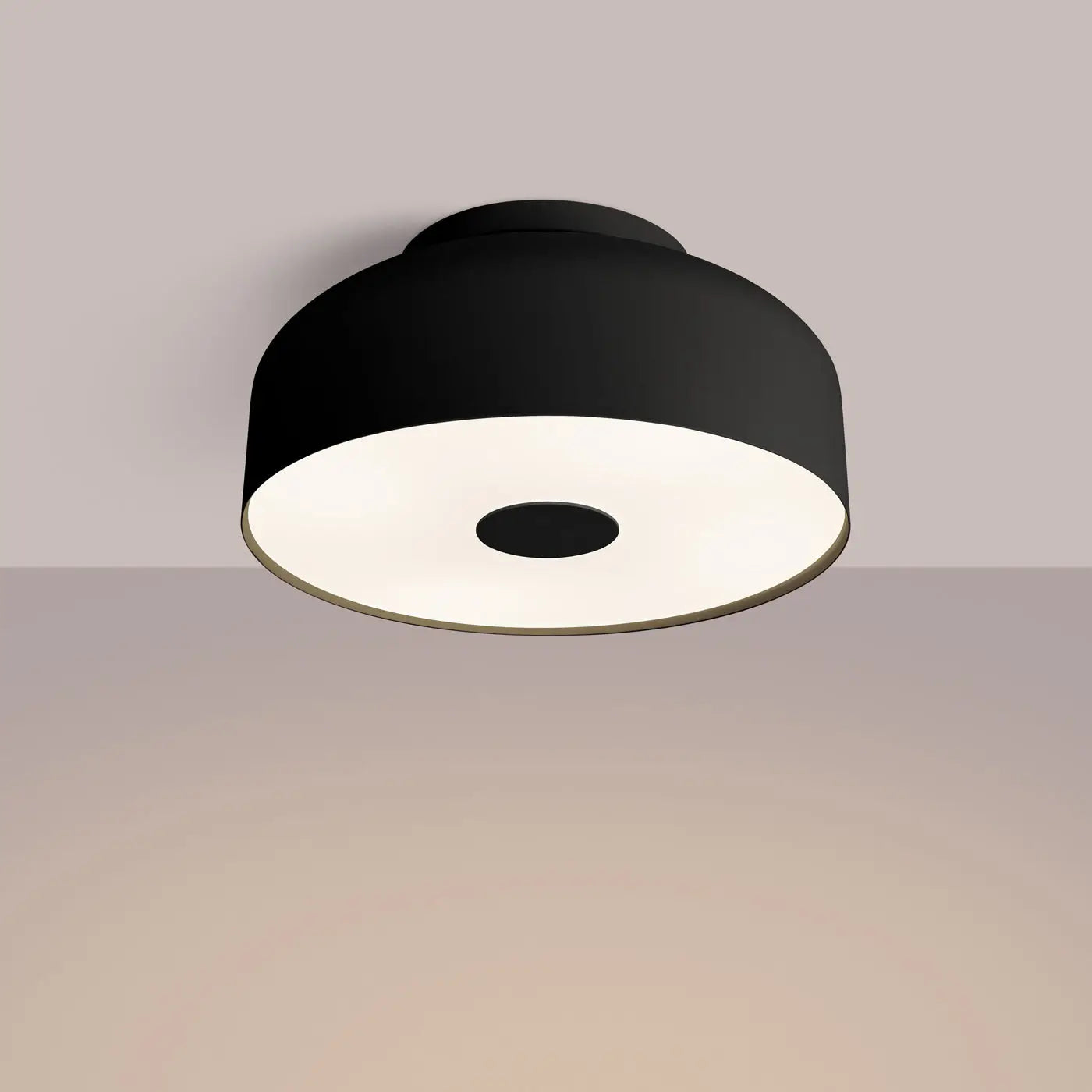 Plafonnier LED noir minimaliste acier | MARE