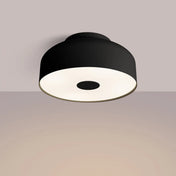 Plafonnier LED noir minimaliste acier | MARE