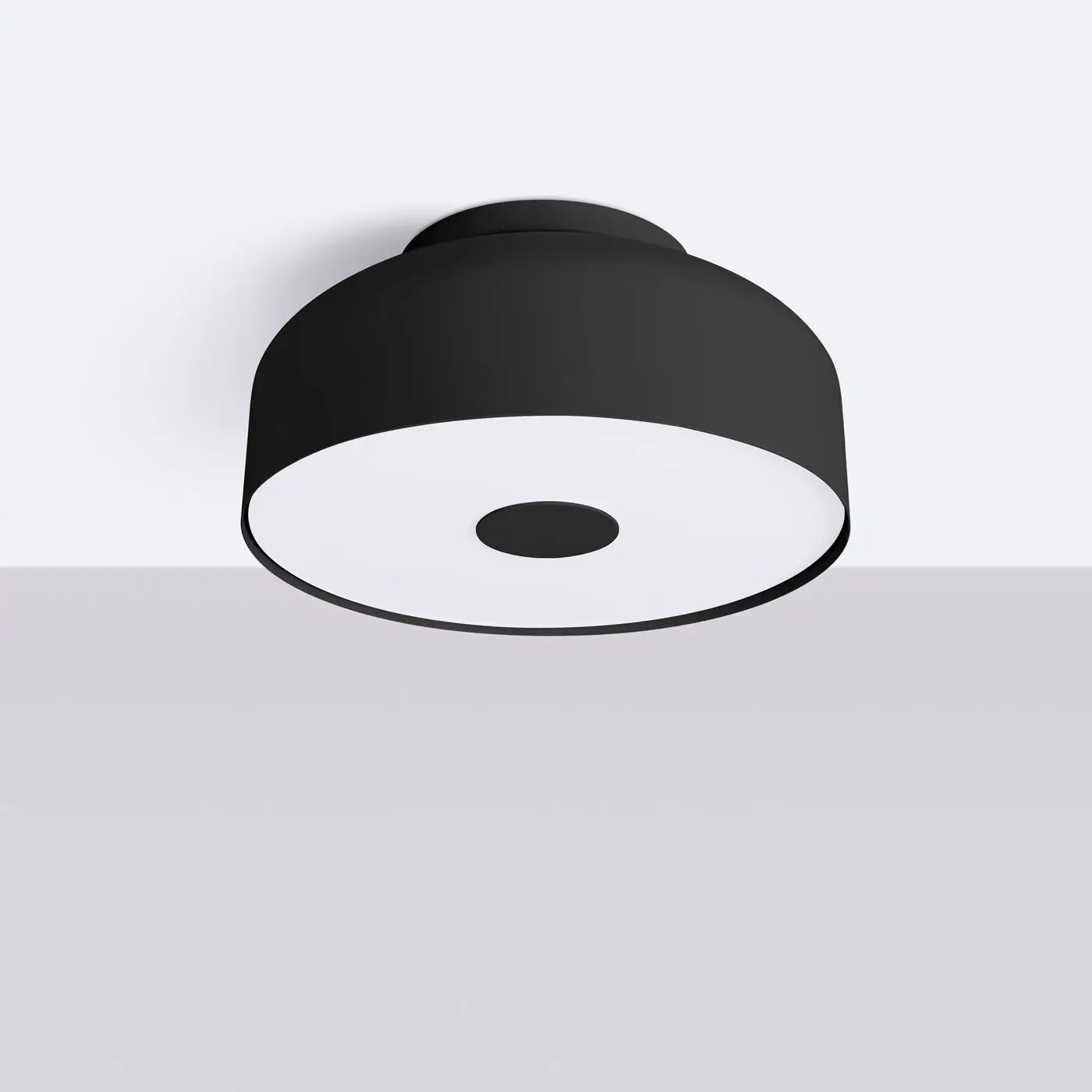Plafonnier LED noir minimaliste acier | MARE