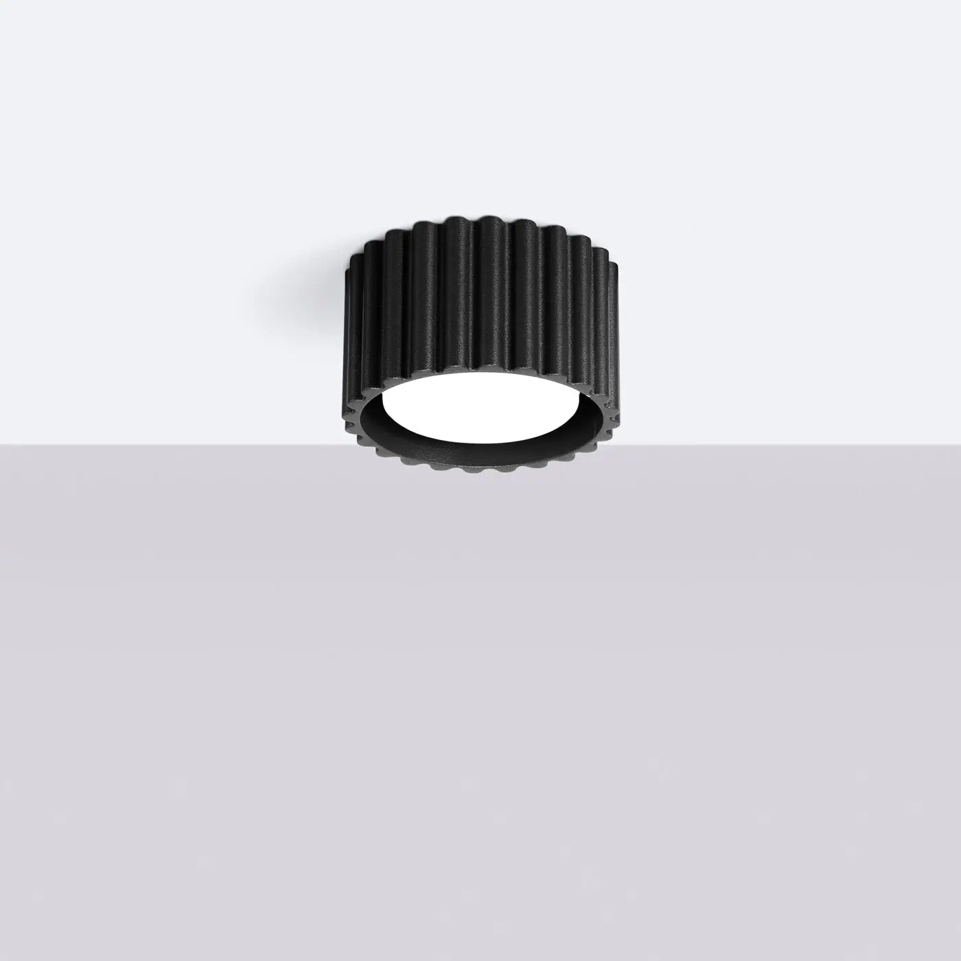 Plafonnier LED noir aluminium minimaliste | KEME