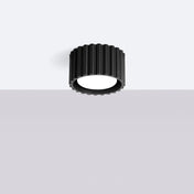 Plafonnier LED noir aluminium minimaliste | KEME