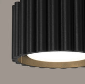 Plafonnier LED noir aluminium minimaliste | KEME