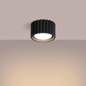 Plafonnier LED noir aluminium minimaliste | KEME