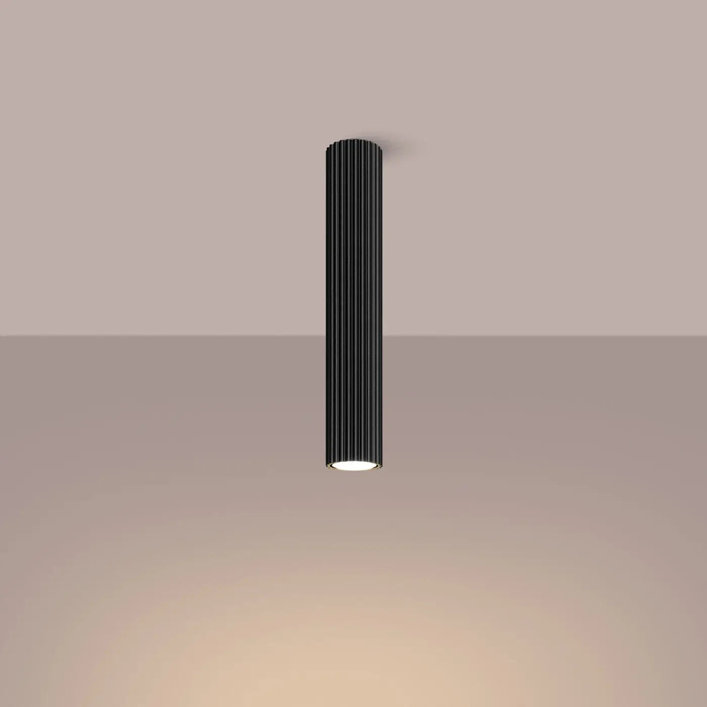 Plafonnier LED noir aluminium minimaliste | ROTI