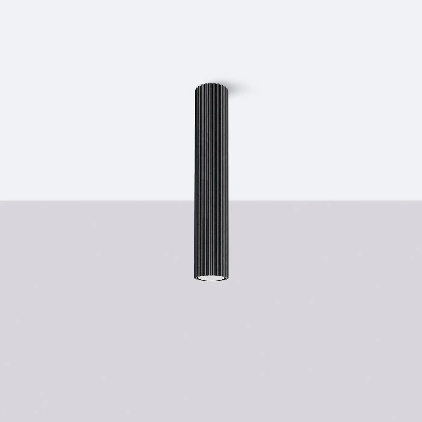 Plafonnier LED noir aluminium minimaliste | ROTI
