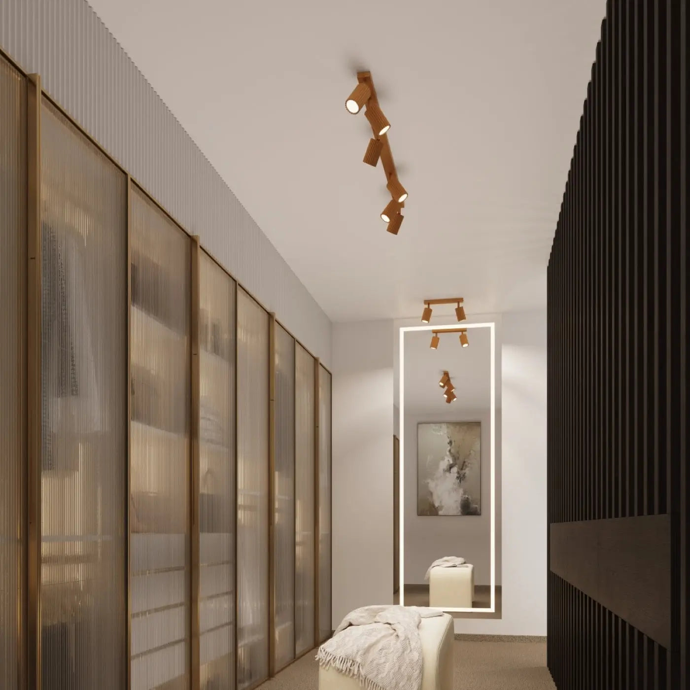 Plafonnier LED or aluminium design moderne | DEDEMO