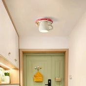 Plafonnier LED tasse fantaisie blanc design | VOTO