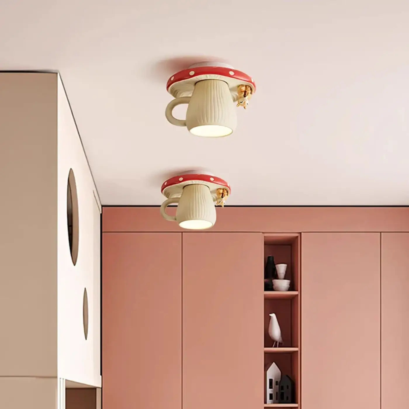 Plafonnier LED tasse fantaisie blanc design | VOTO