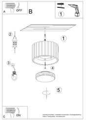 Plafonnier LED outremer scandinave | VEBIZI