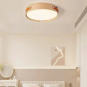Plafonnier LED bois et cuir scandinave | GOMOFIK