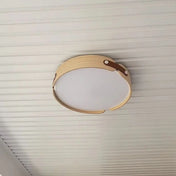 Plafonnier LED bois et cuir scandinave | GOMOFIK