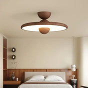 Plafonnier LED bois rond scandinave design | NUROPE