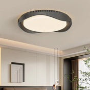 Plafonnier rond effet bois industriel IP65 | BIHON