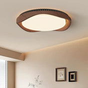 Plafonnier rond effet bois industriel IP65 | BIHON