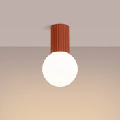 Plafonnier LED rouge ochra design IP44 | KEHE