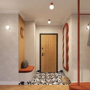Plafonnier LED rouge ochra design IP44 | KEHE