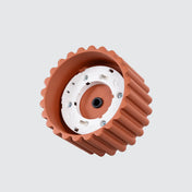 Plafonnier LED rouge ocre aluminium minimaliste | RADAPE