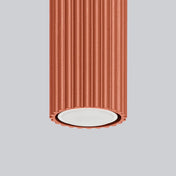 Plafonnier LED rouge ocre aluminium minimaliste | REBE