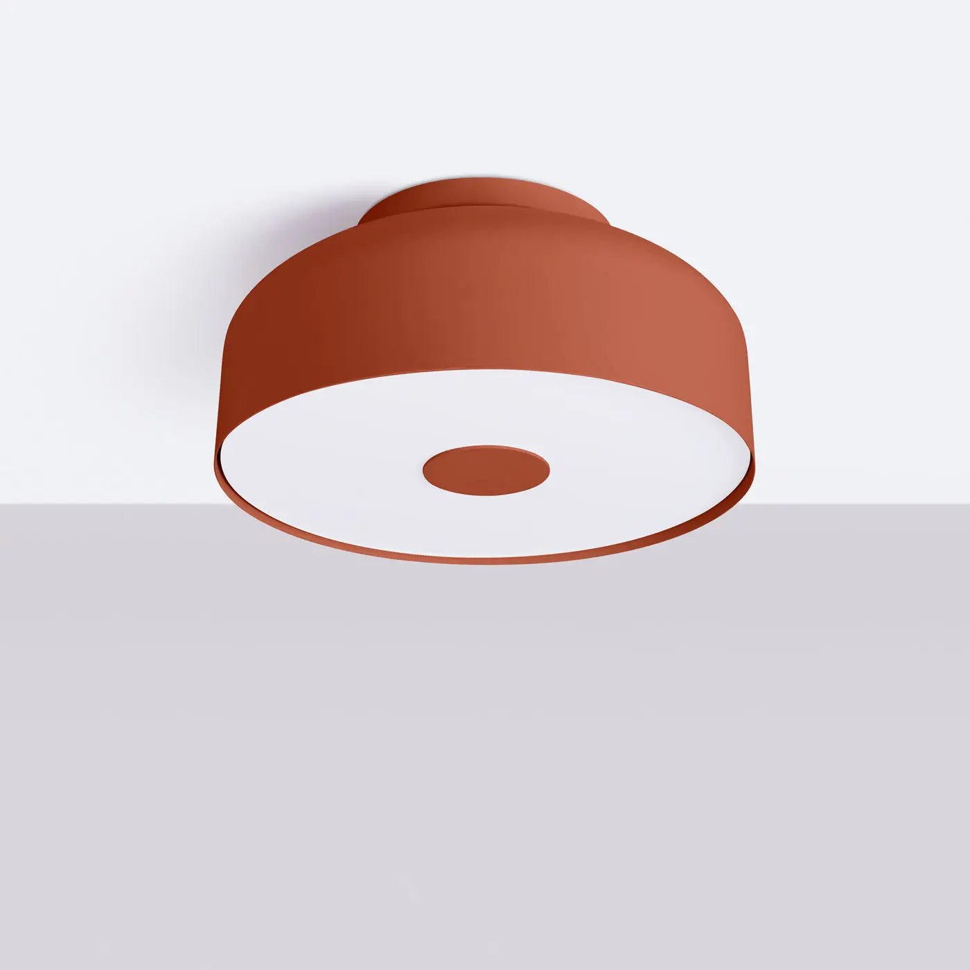 Plafonnier LED rouge ocre moderne | MAGULU