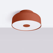Plafonnier LED rouge ocre moderne | MAGULU