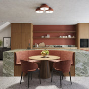 Plafonnier LED rouge ocre moderne | MAGULU