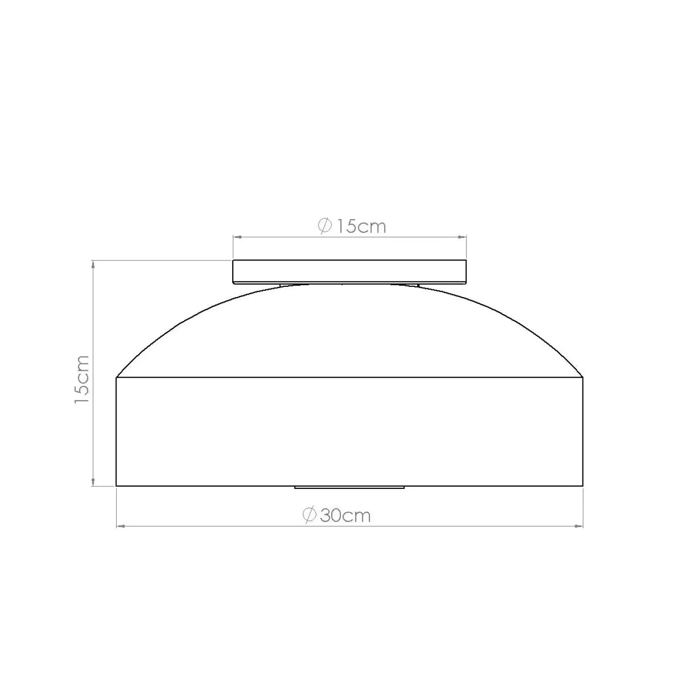 Plafonnier LED rouge ocre moderne | MAGULU