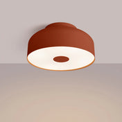 Plafonnier LED rouge ocre moderne | MAGULU