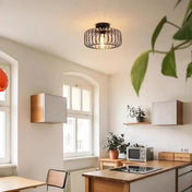 Plafonnier métal noir style industriel dimmable | KIGO