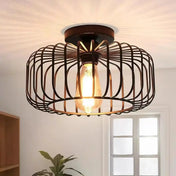 Plafonnier métal noir style industriel dimmable | KIGO