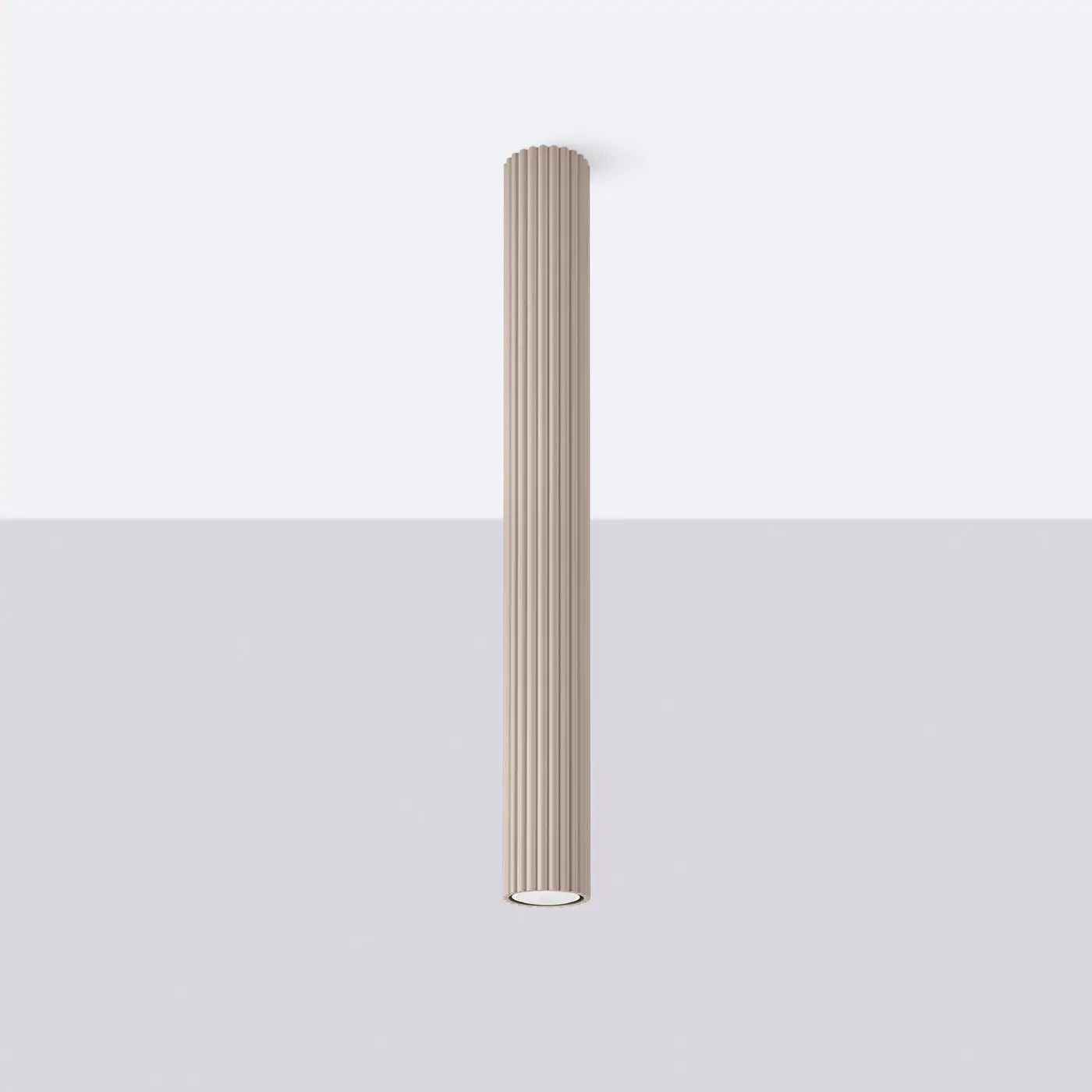 Plafonnier LED taupe minimaliste en aluminium | KABUR