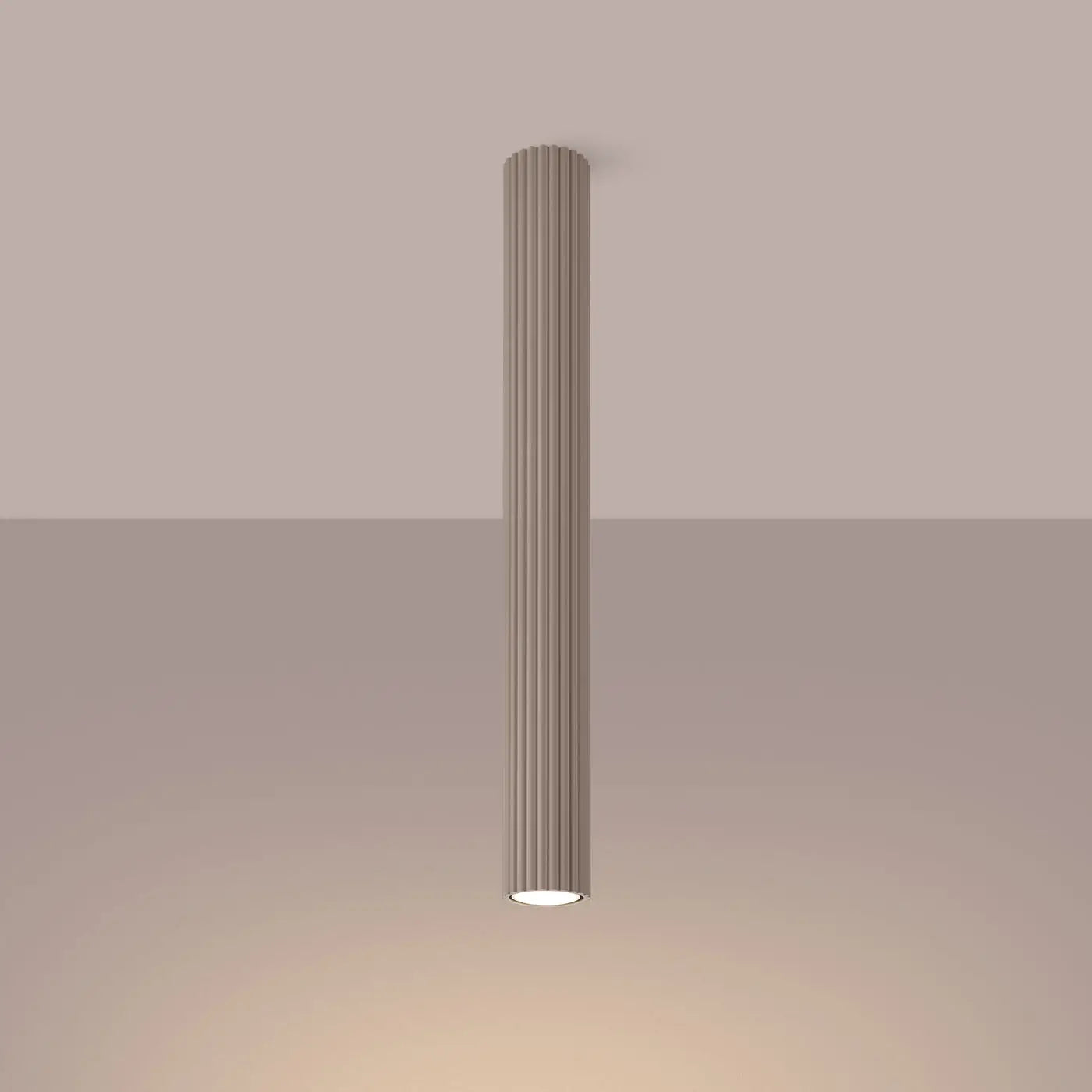 Plafonnier LED taupe minimaliste en aluminium | KABUR