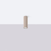Plafonnier LED taupe aluminium minimaliste | PAMAMU