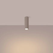 Plafonnier LED taupe aluminium minimaliste | PAMAMU