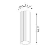 Plafonnier LED taupe aluminium minimaliste | PAMAMU