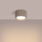 Plafonnier LED taupe aluminium minimaliste | BIGONE
