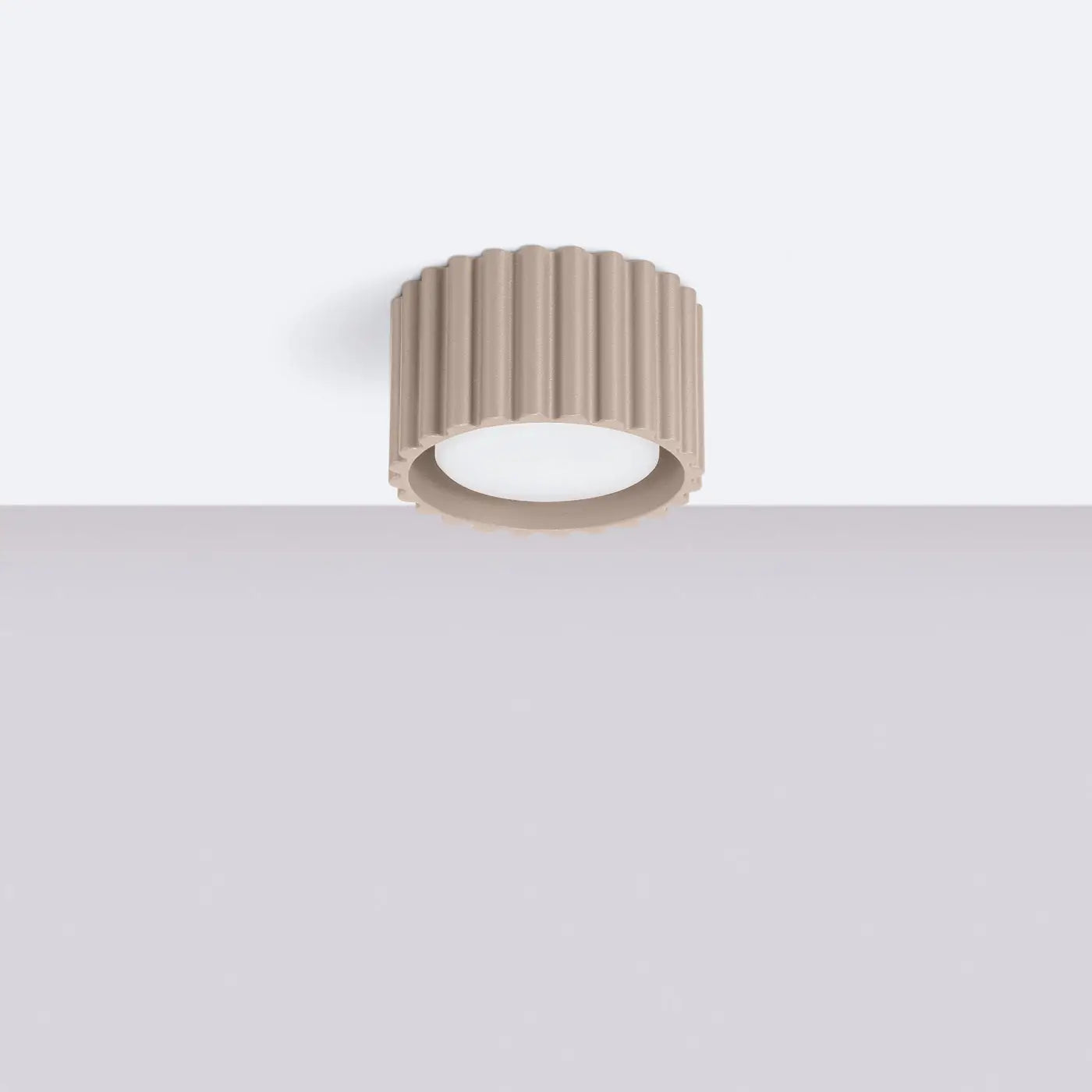 Plafonnier LED taupe aluminium minimaliste | BIGONE