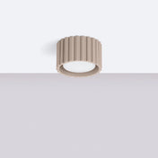 Plafonnier LED taupe aluminium minimaliste | BIGONE