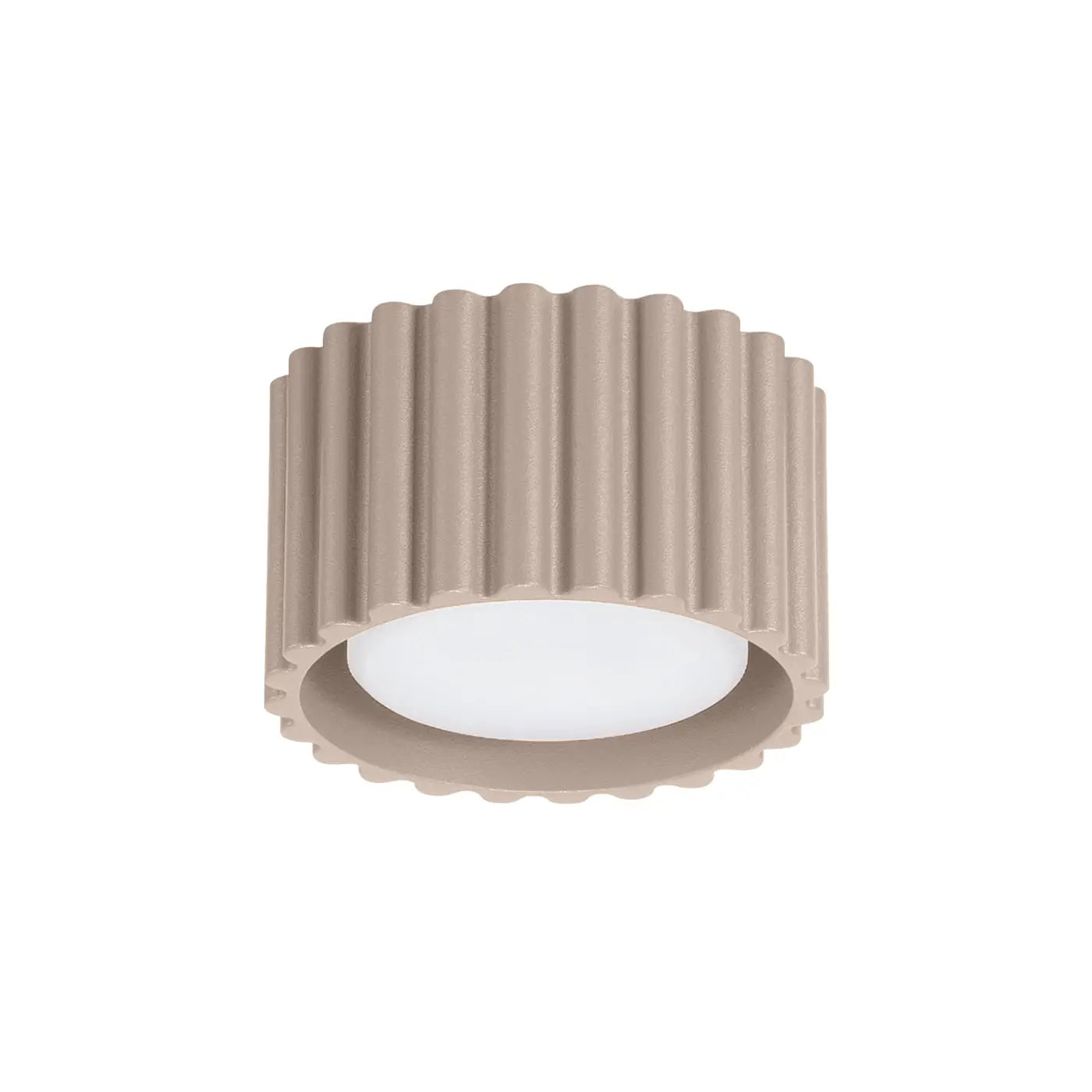 Plafonnier LED taupe aluminium minimaliste | BIGONE