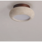 Plafonnier LED pierre et bois moderne | MIHO