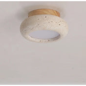 Plafonnier LED pierre et bois moderne | MIHO