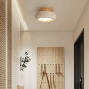 Plafonnier LED pierre et bois moderne | MIHO