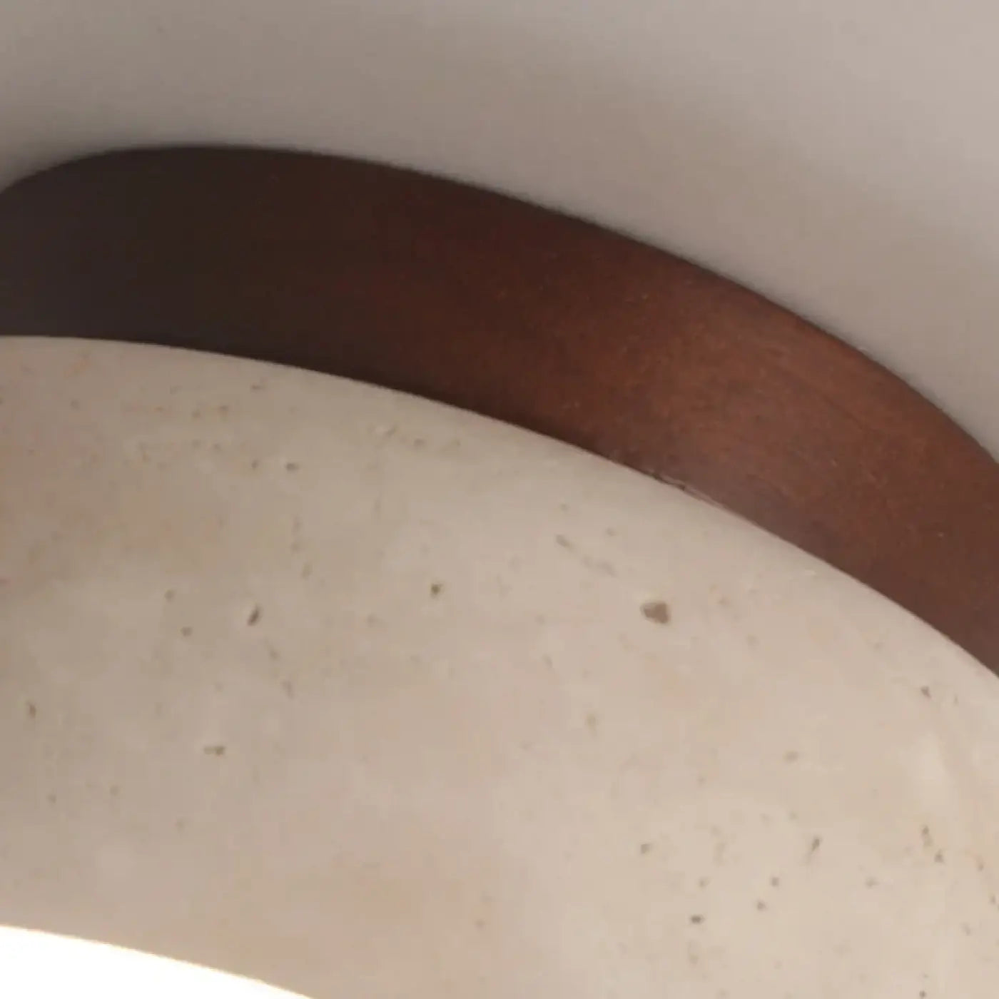 Plafonnier LED pierre et bois moderne | MIHO