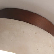 Plafonnier LED pierre et bois moderne | MIHO