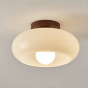 Plafonnier LED bois blanc scandinave | NITAPO