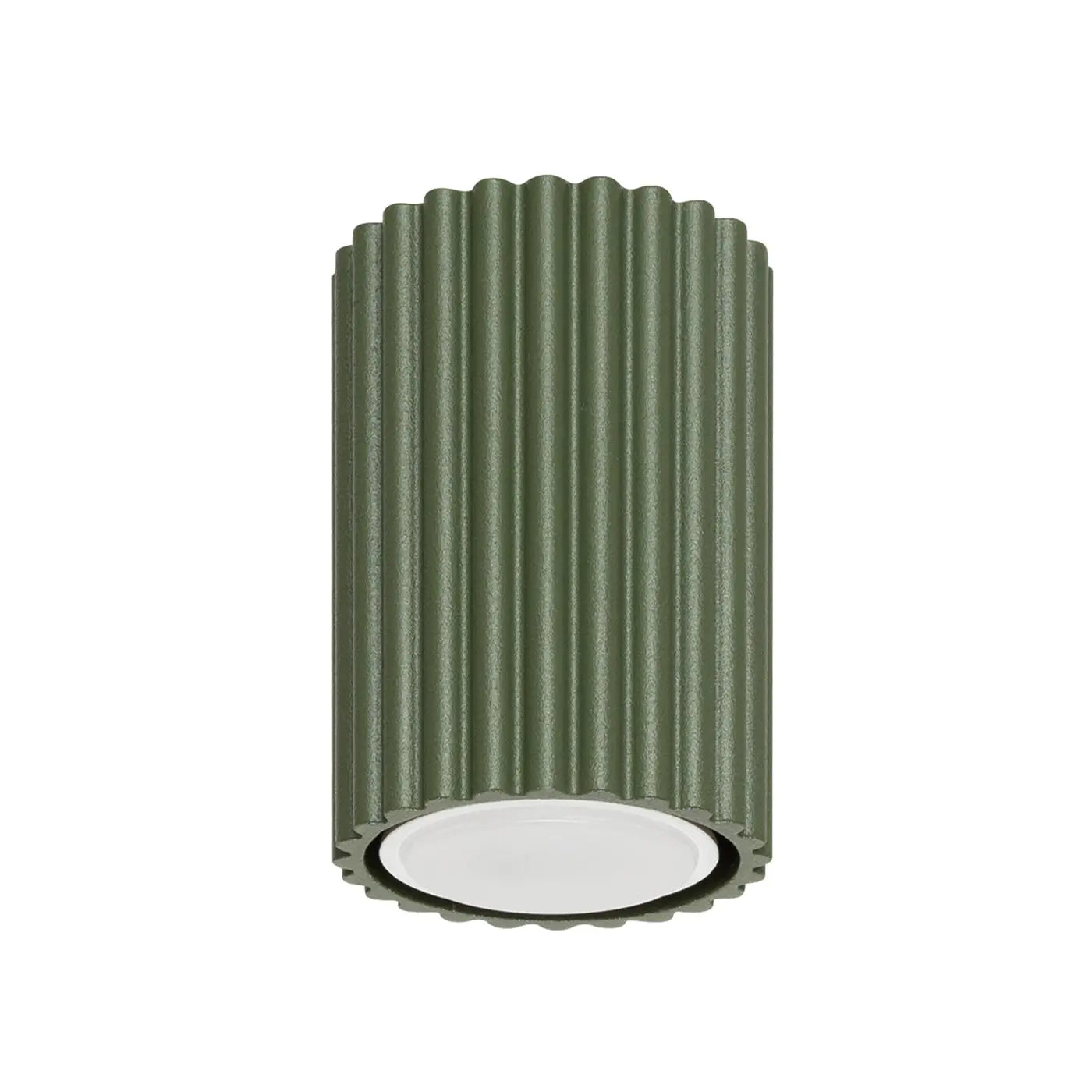 Plafonnier LED vert olive design scandinave | BEDEZI