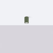 Plafonnier LED vert olive design scandinave | BEDEZI