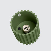 Plafonnier LED vert olive aluminium minimaliste | DUTIBO